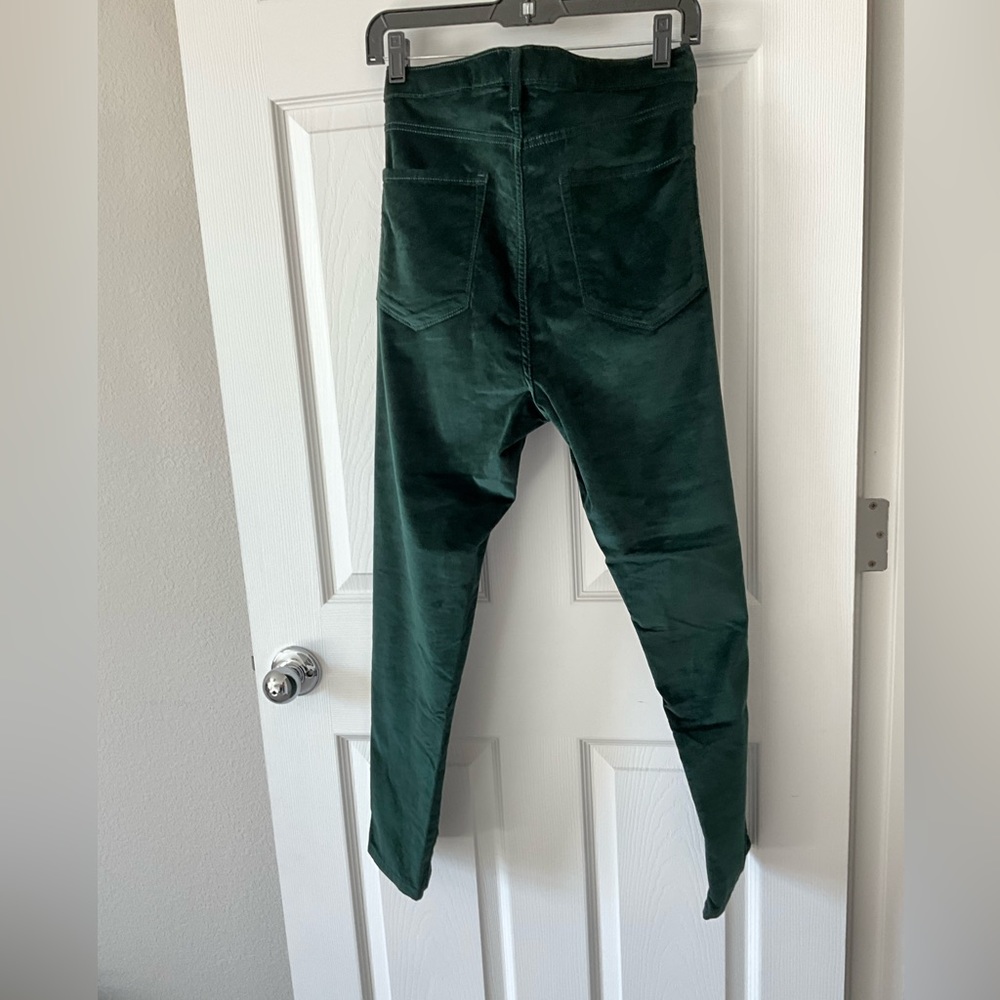 Banana Republic Green Velvet Skinny Fit Pants size 31